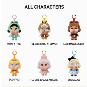 Cute Plush Doll Keychain Set - Multicolor